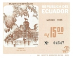 Stamps : America : Ecuador :  1081 - HB Exposición Filatélica Internacional "España 