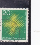 Stamps Germany -  Cruz vista a través del vidrio