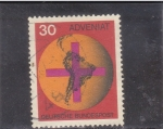 Stamps Germany -  Mapa sudamerica y cruz