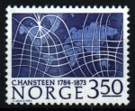 Sellos de Europa - Noruega -  Bicentenario nacimiento- Geofísico
