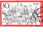 Stamps Germany -  Centro histórico de la ciudad de Nuremberg