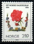 Stamps : Europe : Norway :  Centenario Sociedad Nacional Jardinería