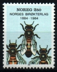 Stamps : Europe : Norway :  Cent. Unión Nacional Api y Avicultóres
