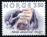 Sellos de Europa - Noruega -  150 aniv. periódicos semanales noruegos