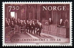 Stamps : Europe : Norway :  Cent. sistema Parlamentário