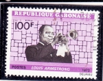 Stamps : Africa : Gabon :  Louis Armstrong
