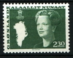 Stamps Greenland -  Margarita II y mapa