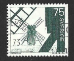 Sellos de Europa - Suecia -  748 - Molinos de Viento