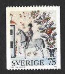 Sellos de Europa - Suecia -  1025 - Pintura Folklórica