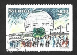 Stamps Sweden -  1729 - Inauguración del Globe Arena