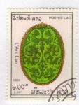 Stamps Laos -  Arte, Panel Ovalado