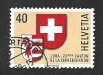 Stamps Switzerland -  666 - Admisión del Cantón de Jura