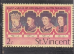 Stamps Saint Vincent and the Grenadines -  25 aniversario reina Elizabeth II