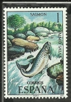 Stamps Spain -  Salmon