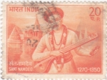 Stamps : Asia : India :  músico