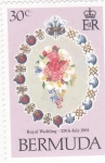 Stamps Bermuda -  Boda Real Carlos de Inglaterra