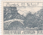 Stamps : Asia : Azerbaijan :  puente y paisaje