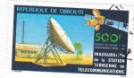 Stamps Djibouti -  Inauguración estación terrestre de telecomunicaciones 