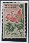 Stamps : Africa : Gabon :  Árbol d, Tulipán