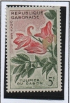 Stamps Gabon -  Árbol d, Tulipán