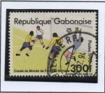Stamps Gabon -  Copa Mundial d' Futbol, Italia