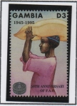 Sellos del Mundo : Africa : Gambia : Mujer