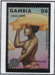 Stamps : Africa : Gambia :  Hombre