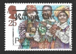 Stamps United Kingdom -  1581 -  Niños Interpretando Escenas Navideñas