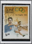 Stamps Guinea Bissau -  Juegos Olímpicos, Los Ángeles, Jumping