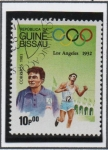 Sellos de Africa - Guinea Bissau -  Juegos Olímpicos, Los Ángeles,  Maraton