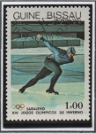 Stamps Guinea Bissau -  Juegos d' Invierno, Sarajevo, Patinaje d' velocidad
