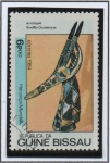 Stamps Guinea Bissau -  Patrimonio Mundial Esculturas d' Madera, Antílope sudan