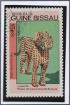 Stamps Guinea Bissau -  Patrimonio Mundial Esculturas d' Madera, Leopardo Costa d' Guinea