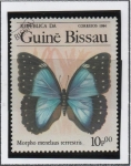 Sellos de Africa - Guinea Bissau -  Mariposas, Terrstris menelaus Morpho