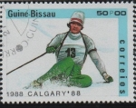 Stamps Guinea Bissau -  Juegos d' Invierno d' Calgary,  Esquí
