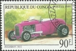 Stamps : Africa : Republic_of_the_Congo :  Automóviles antiguos, Ford Highboy 1932