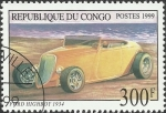 Stamps : Africa : Republic_of_the_Congo :  Automóviles antiguos, Ford Highboy 1934