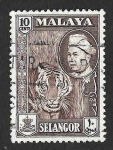 Sellos de Asia - Malasia -  72 - Tigre (SELANGOR)