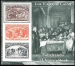 Stamps Spain -  ESPAÑA 1992 3205 HB Sellos Nuevos Colón y el Descubrimiento Solicitud ayuda a Isabel la Catolica Mic