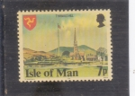 Stamps : Europe : Isle_of_Man :  panorámica de Colina Tynwald