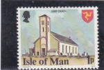 Sellos de Europa - Isla de Man -  Iglesia Jurby