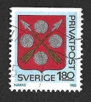 Sellos de Europa - Suecia -  1534 - Escudo de la Provincia de Narke