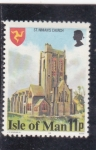 Stamps : Europe : Isle_of_Man :  Iglesia de San Ninian