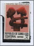 Stamps Equatorial Guinea -  Woob-Carved Figuras, Man and Woman