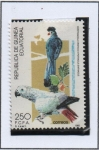 Stamps : Africa : Guinea_Bissau :  Fauna Silvestre, Corythaeloa critata