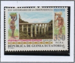 Stamps Guinea Bissau -  25 Anv, d' l' Independencia, Planta Hidroeléctrica, Puente  Cope