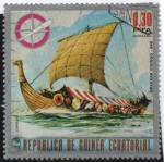 Stamps Equatorial Guinea -  Drakar Vikingo 846