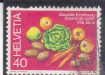 Sellos de Europa - Suiza -  frutas y hortalizas