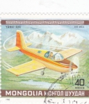 Sellos de Asia - Mongolia -  avioneta Yanki-Anu 