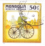 Stamps : Asia : Mongolia :  bicicleta antigua